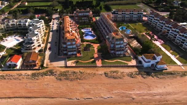 Vista Aérea Praia Norte Perto Denia Espanha Uma Tarde Final — Vídeo de Stock