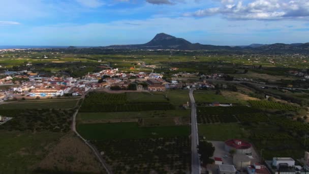 Αεροφωτογραφία Της Βόρειας Παραλίας Κοντά Στην Denia Της Ισπανίας Αργά — Αρχείο Βίντεο