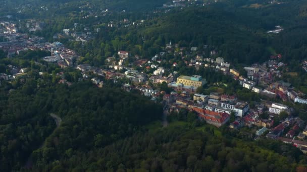 Vue Aérienne Ville Baden Baden Allemagne Par Une Matinée Ensoleillée — Video