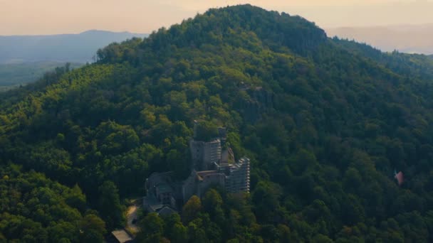 Vedere Aeriană Jurul Orașului Castelului Baden Baden Hohenbaden — Videoclip de stoc
