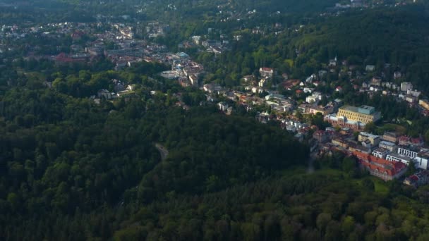 Vista Aérea Torno Cidade Castelo Baden Baden Hohenbaden — Vídeo de Stock