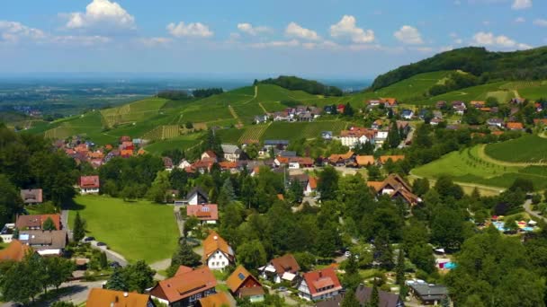 Luchtfoto Rond Brandmatt Het Zwarte Bos Duitsland Een Zonnige Dag — Stockvideo