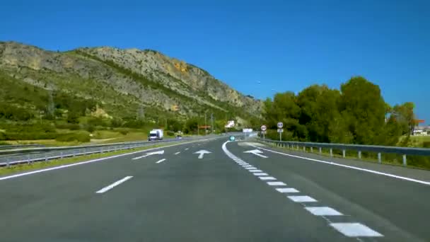 Condução Longo Estrada Espanha — Vídeo de Stock