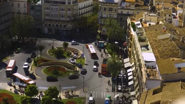 Downtown Valencia Spain Panorama View Old Town Time Lapse — Stock Video