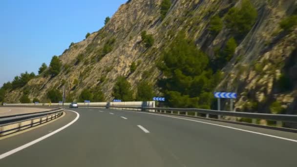 Condução Longo Estrada Espanha — Vídeo de Stock