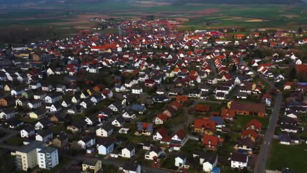 Letecký Pohled Zámek Zur Kugelsburg Volksmarsen Hesensko Německo Začátku Jara — Stock video