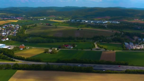 Heilbronn Yakınlarında Happenbach Hava Manzarası Baharda Almanya — Stok video
