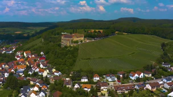 Untergruppenbach Und Schloss Stettenfelsen Bei Heilbronn — Stockvideo