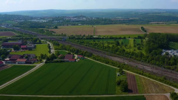 Vue Aérienne Autour Village Ensingen Allemagne — Video