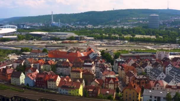 Vue Aérienne Stuttgart Bad Canstatt Allemagne Par Une Journée Ensoleillée — Video