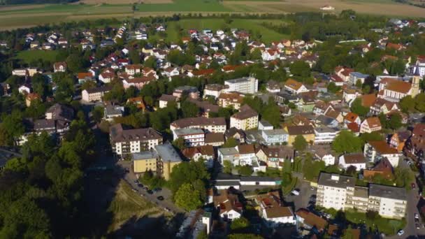 Luchtfoto Van Stad Bad Duerrheim Een Zonnige Ochtend Dag Zomer — Stockvideo