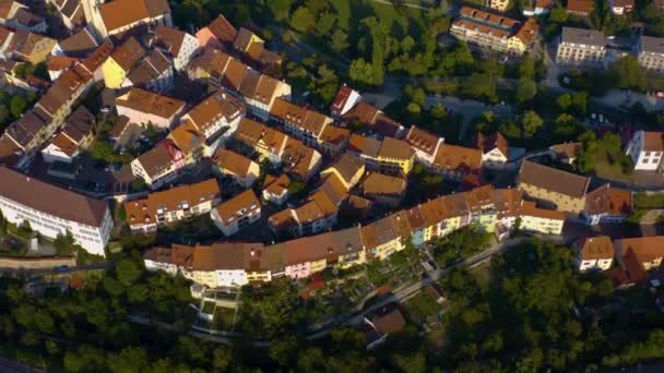 德国恩根市的空中景观 夏天阳光灿烂的日子 — 图库视频影像