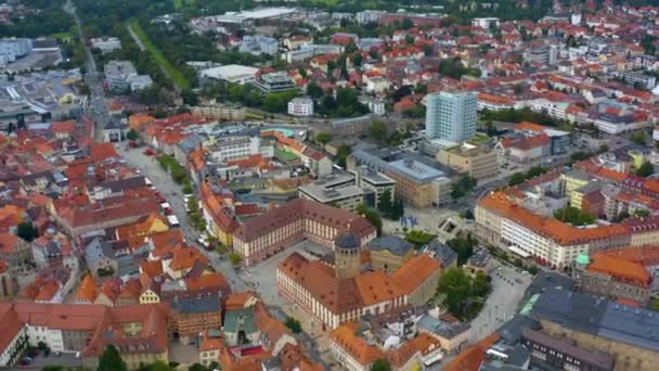 Widok Powietrza Miasto Bayreuth Bawarii Niemcy Pochmurny Dzień Lecie — Wideo stockowe