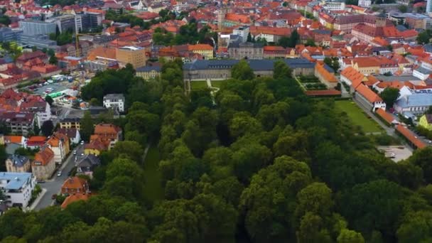 Veduta Aerea Della Città Bayreuth Baviera Germania Una Giornata Nuvolosa — Video Stock