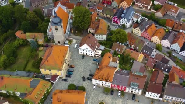 Yazın Bulutlu Bir Günde Almanya Nın Bavyera Kentindeki Creuen Kentinin — Stok video