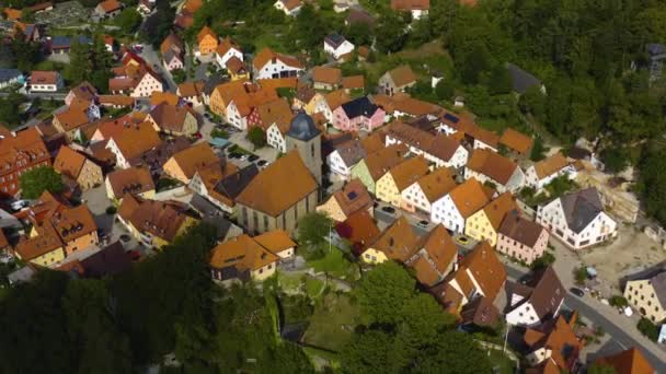Vue Aérienne Village Betzenstein Allemagne Par Une Journée Ensoleillée Été — Video