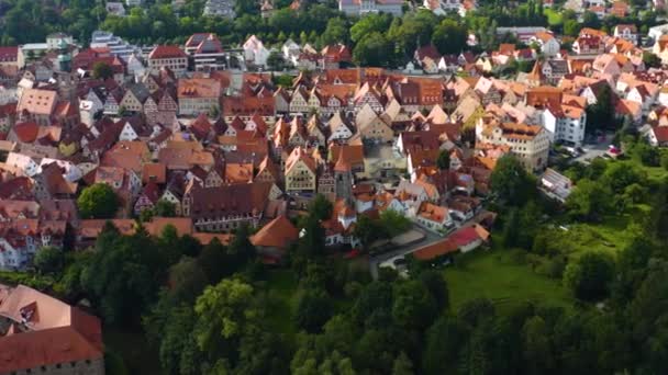 Veduta Aerea Della Città Lauf Der Pegnitz Germania Baviera Una — Video Stock