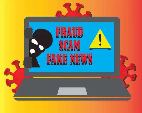 Internet Crime Hacker Hacker Using Mobile Phone Scam Fraud Deliver — Stock Vector