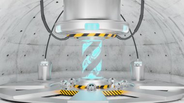 Uzay gemisi Koridoru, hareket eden bir uzay gemisinin içini gösteren bir stok hareketi grafik videosudur. POV koridor boyunca ilerliyor. 3B görüntüleme