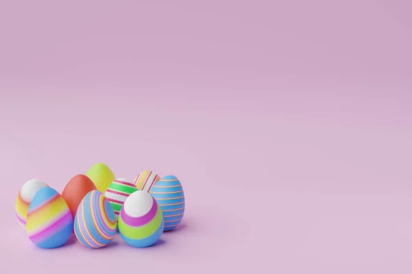 Fondo Colorido Huevos Pascua Para Día Pascua Imagen — Foto de Stock