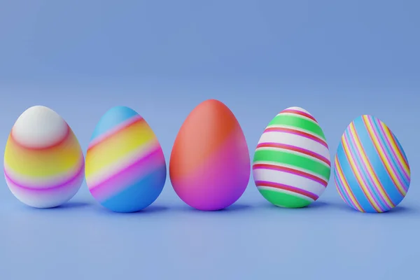 Цветные Пасхальные Яйца Фон Пасхального Дня Изображение — стоковое фото