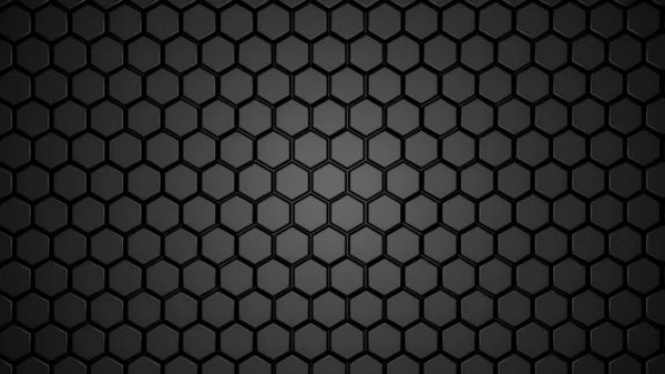 Abstrait Couches Géométriques Hexagonales Noires Des Hexagones Futuristes Font Surface — Photo