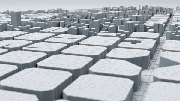 Tekno mega şehir; kentsel ve geleceksel teknoloji kavramları, orijinal 3D tasarım