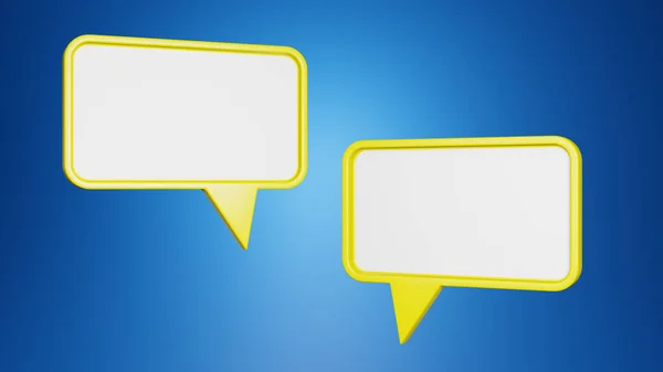 Sprechblase Aus Weißem Papier Auf Blauem Hintergrund Zwei Chat Ansprachen — Stockfoto