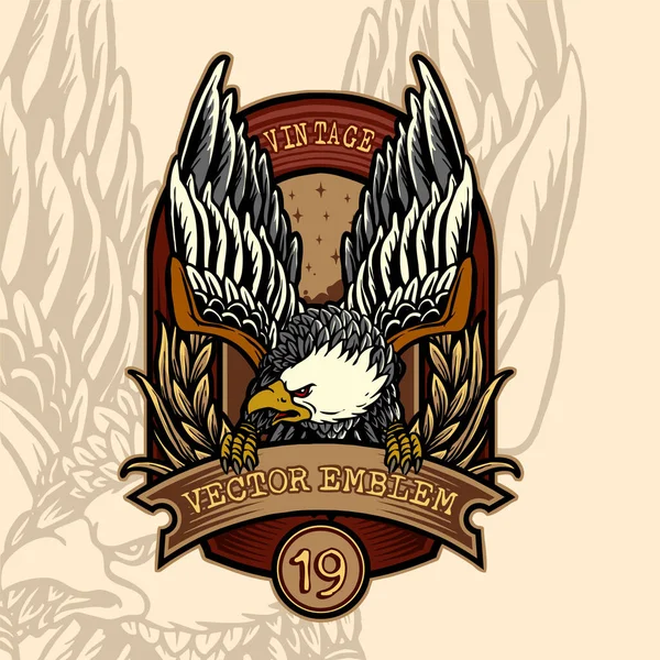 Emblemat Rocznika Lub Projekt Wektora Odznaki — Wektor stockowy
