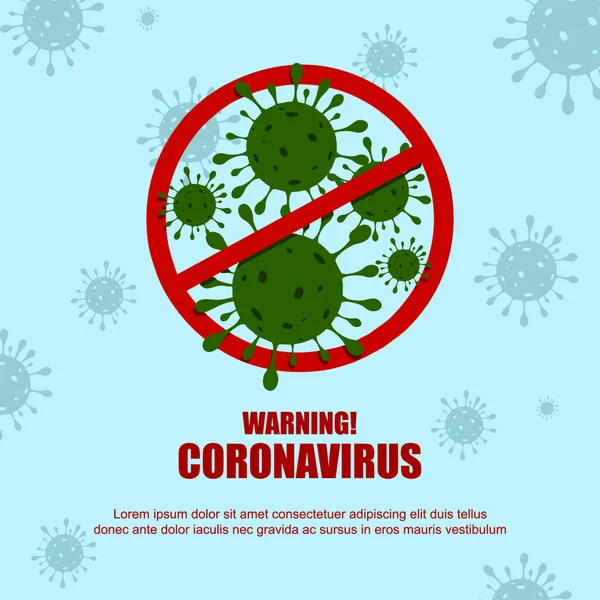 Corona Virus Aware Poster Design Vector — Stock Vector