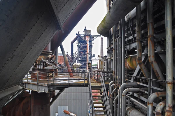 Tidigare Industri Duisburg Tyskland Blast Furnaces — Stockfoto