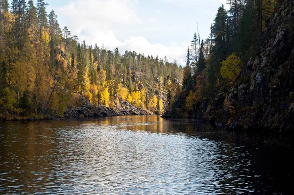 Fluss Einer Kleinen Schlucht Einem Nationalpark Ostfinnland — Stockfoto