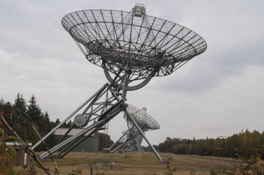 Westerbork, Hollanda yakınlarındaki radyo teleskopları..