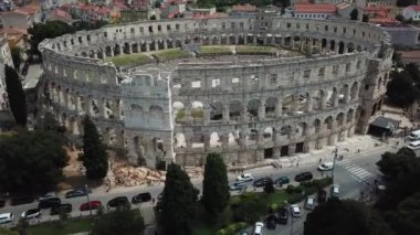 Pula Arena Amfitiyatrosu, Tarihi Roma Mimarisi Hava Manzarası, Hırvatistan