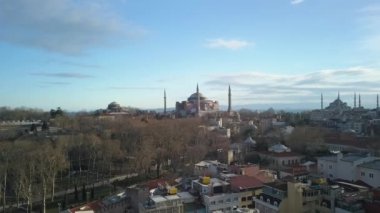 Ayasofya Camii ve Müzesi Havadan Görünümü, İstanbul Türkiye 'nin Tarihi Tarihi