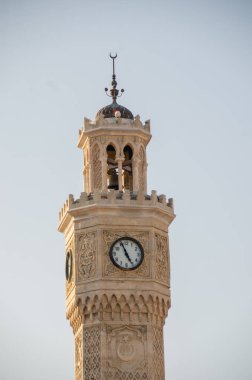 İzmir Saat Kulesi. Bu kule, İzmir 'in sembolü, Osmanlı döneminde inşa edilmiştir..