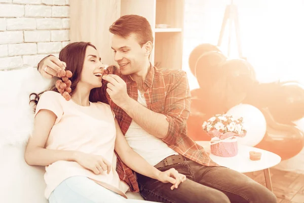 Bella Coppia Insieme Giorno San Valentino Amatevi Concetto Romantico Festa — Foto Stock