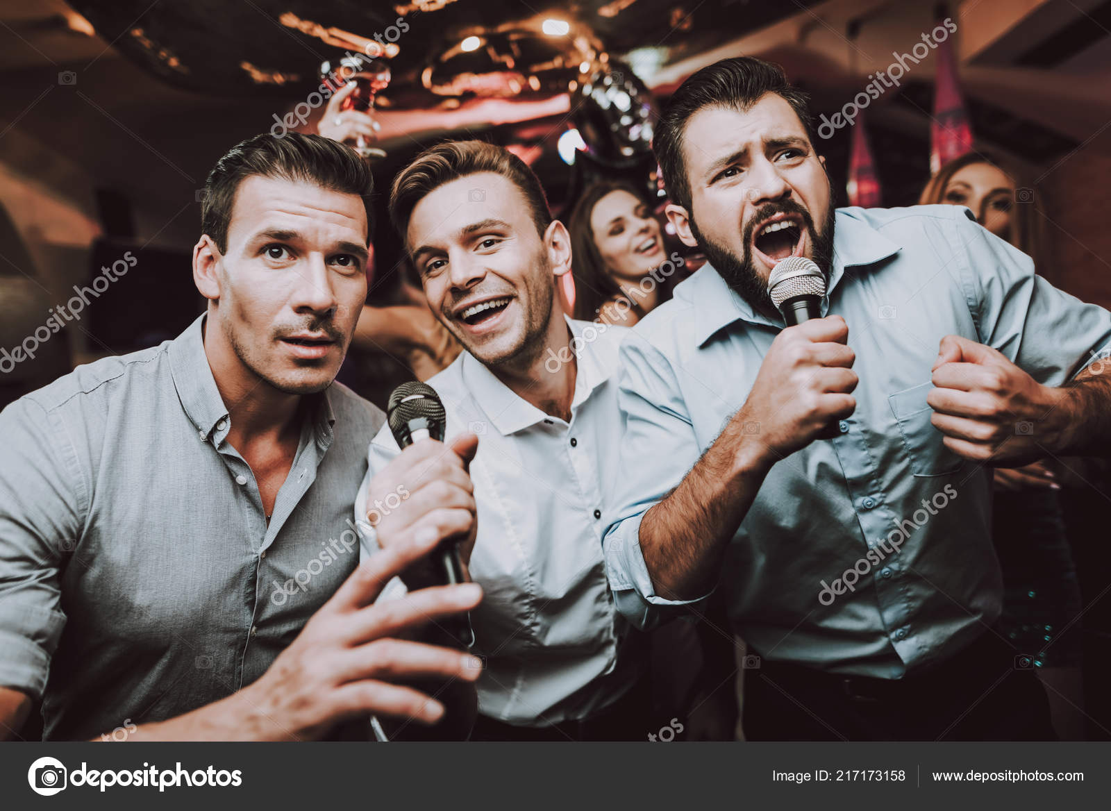 Young People Dance Club Sing Microphone Trendy Modern Nightclub Party Stock  Photo by ©vadimphoto1@ 217173158