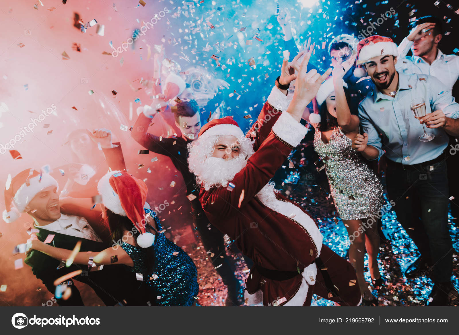 Man Santa Claus Costume New Year Party Happy New Year Stock Photo by  ©vadimphoto1@gmail.com 219669792