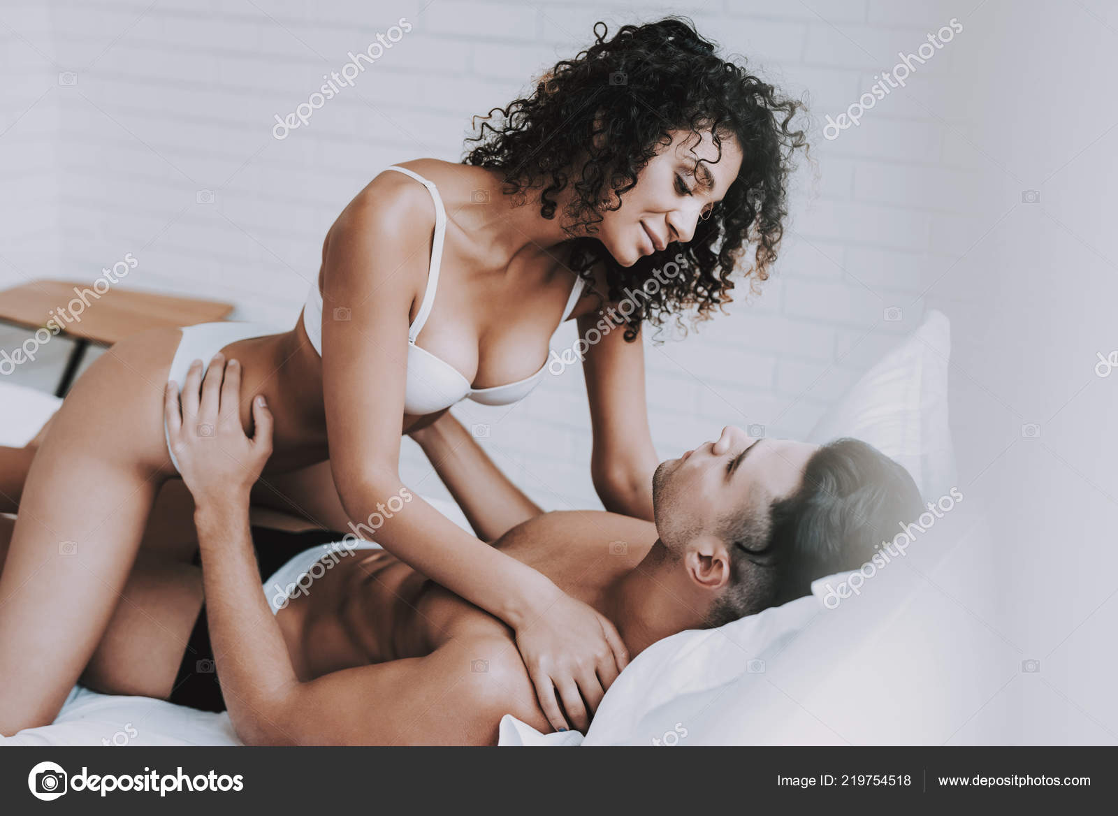 Young Beautiful Couple Underwear Lying Bed Handsome Man Attractive Woman Stock Photo by ©vadimphoto1@gmail 219754518 picture photo