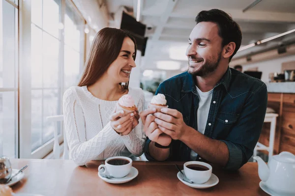 Enjoyment Leisure Time Cake Love Have Fun Yummy Drink Tea — Stock Photo, Image