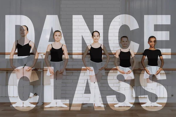 Students Of A Dance Class At The Ballet Bar Little Girls Do Ballet Barre Exercises Kids