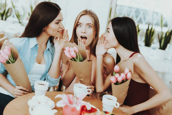 Alle Frauen Die März Kaffee Trinken Frauen Mit Kaffee Feiern — Stockfoto