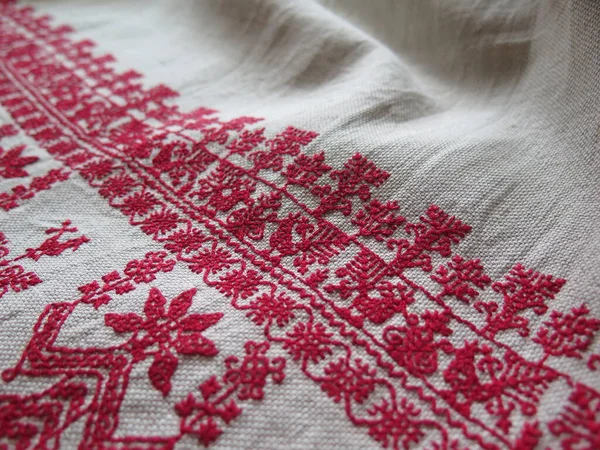 Вышивка Ткани — стоковое фото