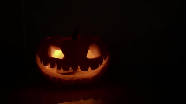 Halloween Dýně Jack Lucerna Pozadí — Stock video