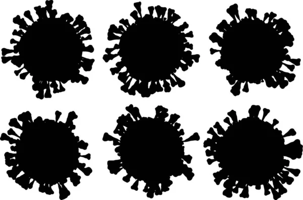 Corona VIrus COVID - Mikroskop altında 19 3d illüstrasyon, mürekkep vektörü.