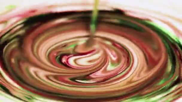 Creative Colorful Mixing Swirl Artistic Closeup — Stock Video
