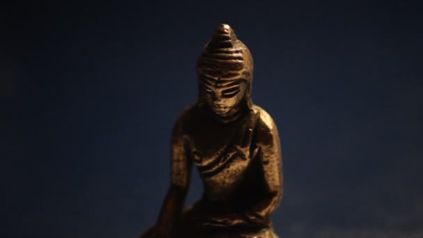 Buddha Statue Meditating Peaceful Relaxation — Stock Video