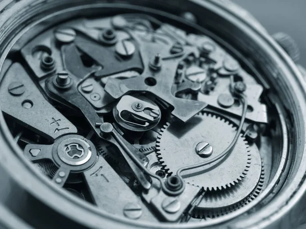 Close Macro Pic Vintage Chronograph Watch Mechanism Royalty Free Stock Photos