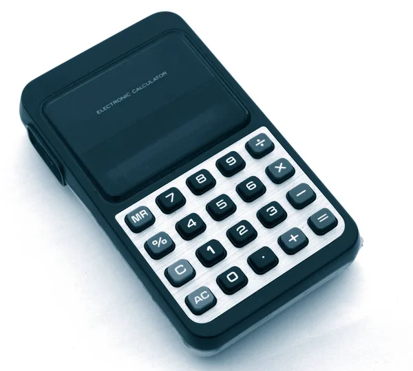 Vintage Elektroniczny Kalkulator Monochromatyczny Obraz — Zdjęcie stockowe